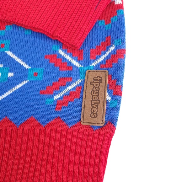 Tipsy Elves Ugly Christmas Sweater Mens Large‎ Natural Light Beer Snowflakes - Picture 2 of 10